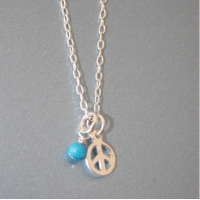 Small Peace Sterling Silver Necklace